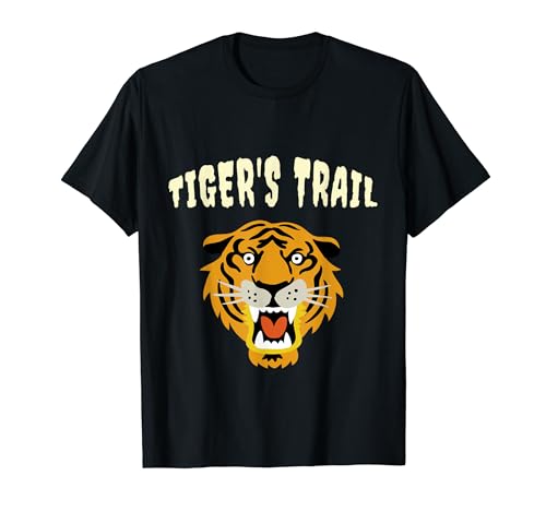 Tiger's Trail Cool Retro Tiger Lover Designs Presente Camiseta