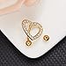 Harlermoon Heart Belly Button Rings CZ Crystal Belly Button Rings 14G Surgical Steel Piercing Jewelry (heart gold)
