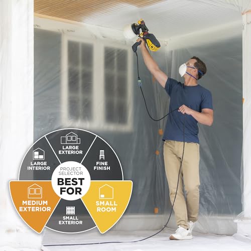 Image of Wagner 2476838 FLEXiO 1500 Handheld HVLP Paint Sprayer, Sprays Unthinned Latex, Includes iSpray Nozzle, Complete Adjustability for All Needs, Lightweight Design