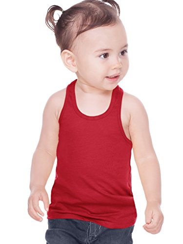 Kavio Unisex Infants Sheer Jersey Racer Back Tank Red 24M