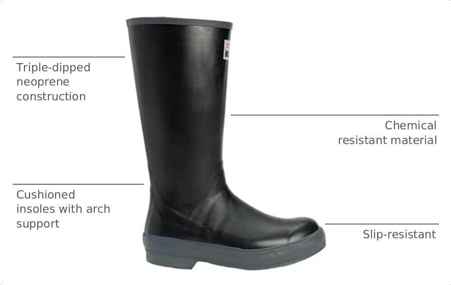 Image of XTRATUF 15 inch Men's Legacy Boot - 100% Waterproof Latex Rubber Footwear - Slip & Chemical-Resistant Protection - Cushion Insoles