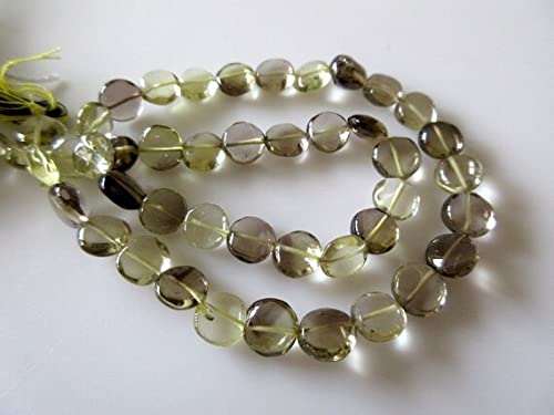 Perles quartz citron bicolore 7mm pour creer des bijoux d'ete lumineux et solaires