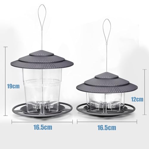 WLLKOO Bird Feeders for Outdoors 2 Pack Bird Feeder Outside Hanging, Adjustable Feeder with Sturdy Wire and Roof - Image 2