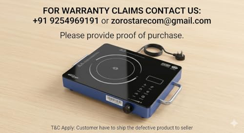 Image of Surya Ivansh 2500W Infrared Cooktop | All Utensil Friendly | 4 Hours Timer | Overheating Protection | 1 Year Warranty