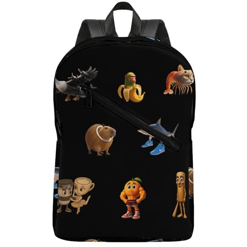 Tralalero-Tralala Brainrot Merch Backpack Travel Bag for Men & Women Lightweight College Back Pack Black One Size