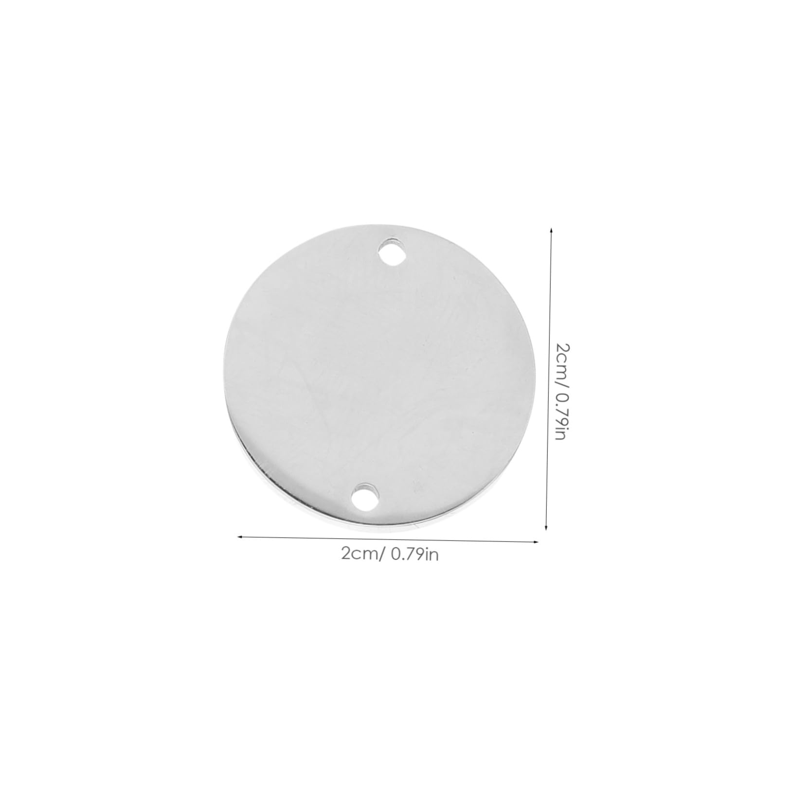 CIMAXIC Metal Stamping Blanks 6 Pack Round with Holes Diy Jewelry Charm Dog Tag Pet Tag Blank Stamping Pendant Stainless Steel Craft