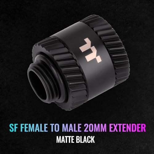 Image of Thermaltake Pacific SF Female to Male 20mm Extender Matte Black /DIY LCS /Fittings CL-W392-CU00MK-A
