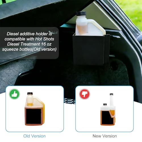 Image of Magnetic Diesel Additive Bottle Holder for 16 oz Wall Mount Fuel Support | Kujunpao Spill-Proof Bottle Holder for 6 oz Fit for Trucks, Sedans, RVs & Boats