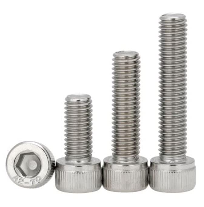MonsterBolts - M2.5 x 8mm Socket Head Screws, DIN 912, A2 Stainless Steel, 50 Pack