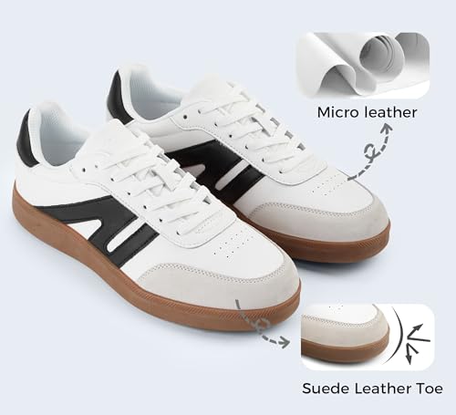 LUCKY STEP Men's Retro Fashion Sneakers Low Top Comfort Trainers Casual Lightweight Classic Walking Shoes2