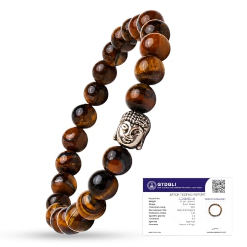 Image of Astrotalk Tiger Eye Bracelet | Healing Crystal for Confidence & Protection | Certificate of Authenticity | Crystal Bracelet for Man & Woman | Gift for Man & Woman