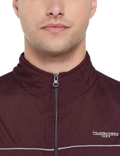 Image of Qube By Fort Collins Men's Lightweight Jacket - Full Zip Casual Jacket for Men | Stylish High Neck Sporty Jacket with Zip Pockets for Spring, Autumn, Travel & Daily Wear