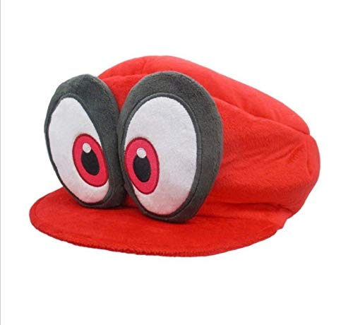LAARNT Mario-Chapeau en Peluche Rouge,Costume de Cosplay,pour Mascarade Cover