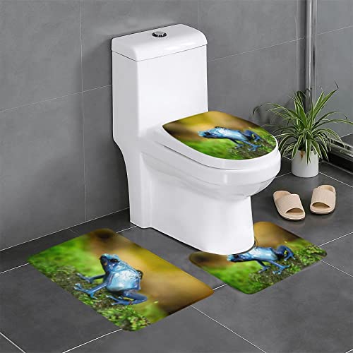 Badematten Set 3 Teilig,Toilettenmatte Set,3Er Badgarnitur Badezimmer Matte Set Dusch Bade Matte Vorleger Teppich 3D…
