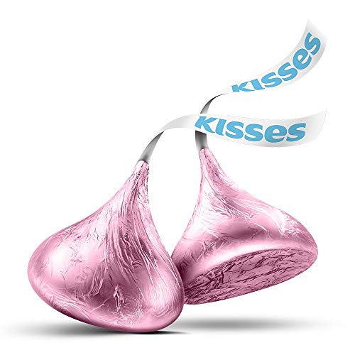 HERSHEY'S KISSES Bulk Milk Chocolate Pride Candy, Ships With Cool Packs, 4.1 Pounds, Pink Foils, 400 Pieces - Thumbnail 3