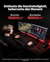 Lexar EQ790 PS5 SSD 1TB, M.2 NVMe 1.4 Interne Solid-State-Festplatte mit Kühlkörper, 2280 PCIe Gen4x4 Intern SSD, bis zu 7.000 MB/s Lesegeschwindigkeit, Kompatibel mit PS5, Desktop und Laptop – Ansicht 2