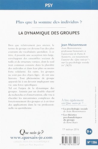 La dynamique des groupes