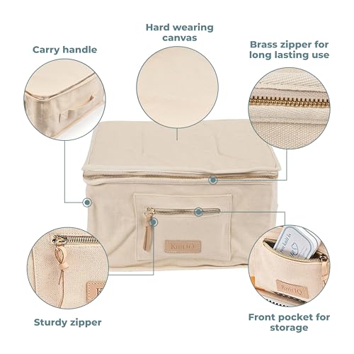Image of Blocking Mats for Knitting and Crochet Projects - Extra Thick 0.75 Inch Interlocking Blocking Boards with Circular Gridlines - 150 T-Pins and Storage Bag for Knitting Accessories - Pack of 9