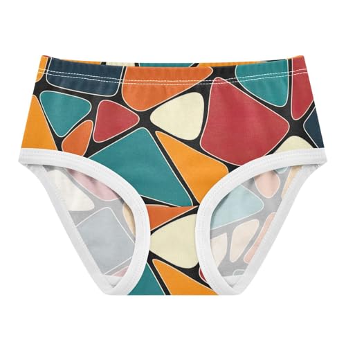 Abstract Shapes Cute Panties Girl Toddler Underwear Custom Cotton Funny Briefs Kids Undies 2t