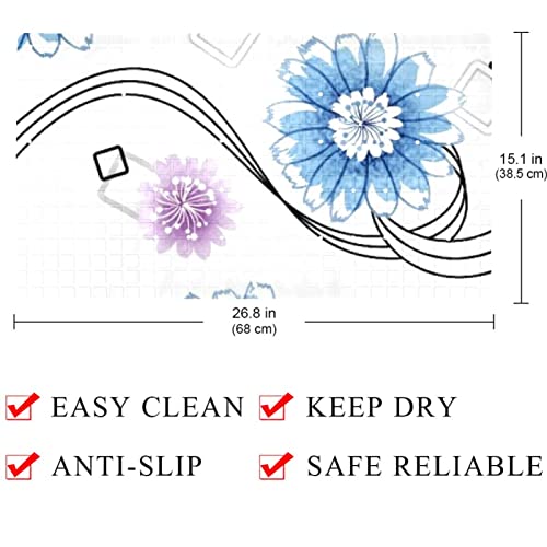 Tapis de bain antidérapant à trous de drainage et ventouses de sécurité - 5