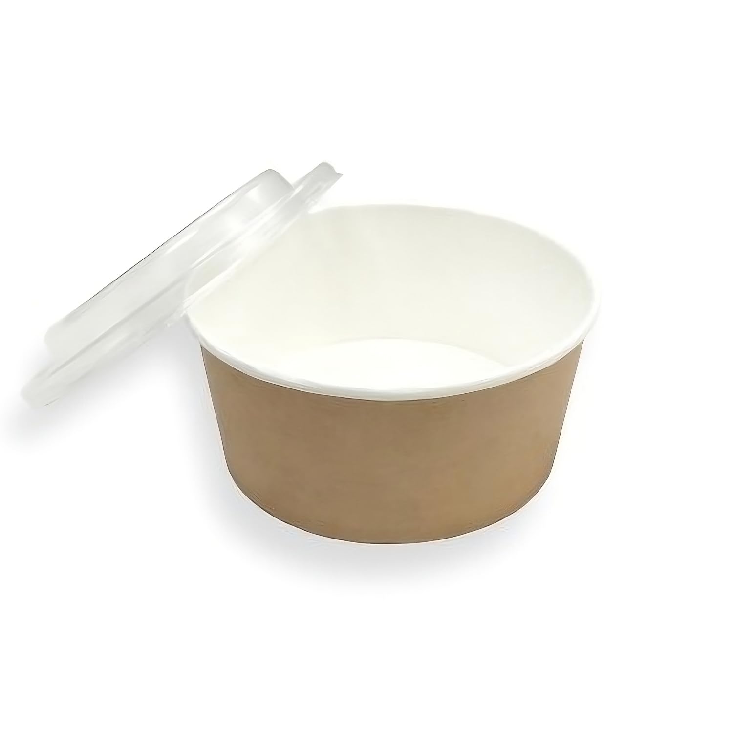 400 Tazones/Bols Desechable Kraft 750ml - Ideal para Catering - Resistente, Hermético, Seguro y Reciclable - Ø14,5cm - Fácil de Transportar