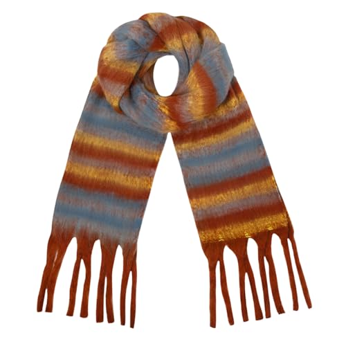 Winter Scarf for Women Large Chunky Plaid Scarves Oversized Thick Soft Blanket Scarfs Warm Tassel Shawl3