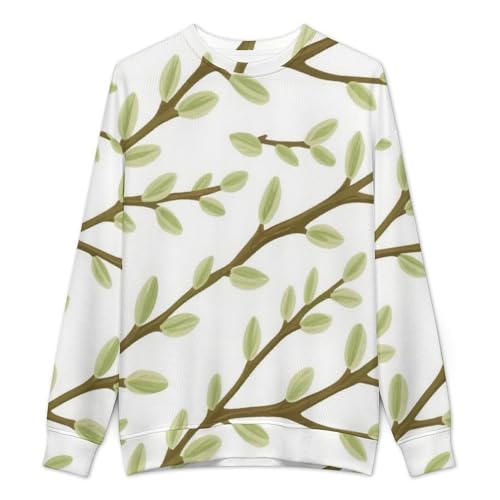 MoBlinko Summer Tropical Leaves Mens Sweater Crewneck Sweater Lightweight Sweaters for Men Long Sleeve Pullover2