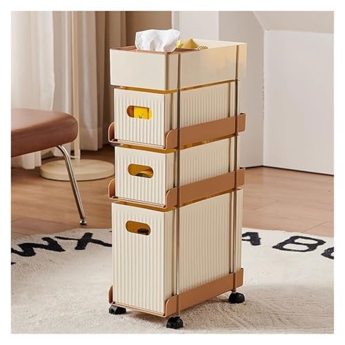 Rollwagen – 3-stöckige, platzsparende mobile Snack-Aufbewahrungslösung für Küche und Büro – ausziehbares Design für einfachen Zugang und vielseitige Organisation