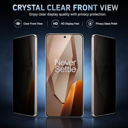 Image of FIRST MART Privacy Tempered Glass for OnePlus 13R, 2 Pack | Anti-Spy 9H Screen Protector, Edge-to-Edge, Case-Friendly, Scratch Resistant, Bubble-Free