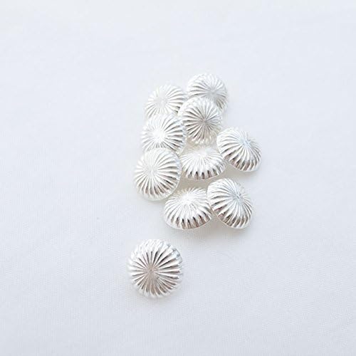 Takashima Metal Concho Buttons #C626 1Hole 13mm(1/2'') C/#AS Silver 10Pieces