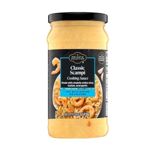 Classic Scampi Cooking Sauce, Garlic Butter White Wine Style, Ready-to-Use, for Shrimp, Pasta and Chicken, 15.5 oz