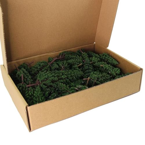 Diorama Supplies,52Pcs 3.5-16cm Model Pine Trees Green Plastic for Christmas Village O HO TT N Scale