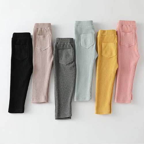 Girls Leggings Toddler Girl Solid Knit Elasticity Pants with Pocket Tights Kids Girls' Leggings Yoga Pants Ballet Pants2