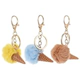 Adorables porte-clés décoratifs – pendentifs en forme de glace de dessin animé, très mignons et attrayants, adorables porte-clés pour fille