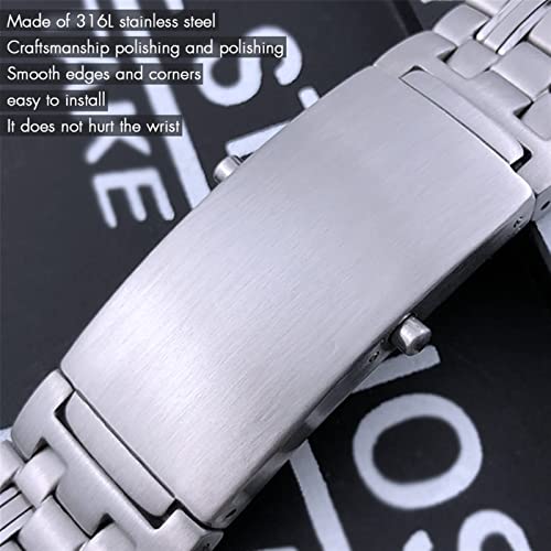 Bracelet de montre en acier 316L maille solide style Omega Speedmaster - 3