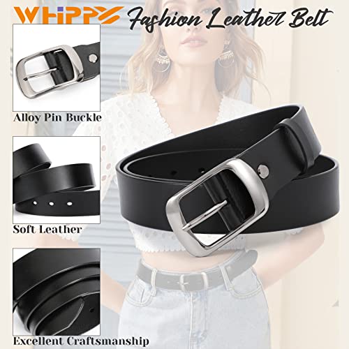 Whippy Women Leather Belts For Jeans Pants Fashion Dress Belt For Women With Solid Pin Buckle thumb #2