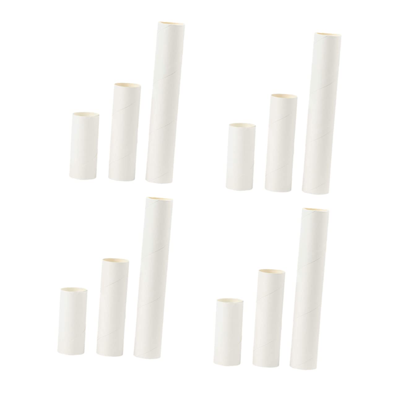 BESTonZON 24pcs Kraft Mailing Tubes Paper Cylinder Tube Round Cardboard Tube Art Tube Cardboard Poster Tube Toilet Drawings Mailing Tubes Cardboard Tubes White Manual File Management