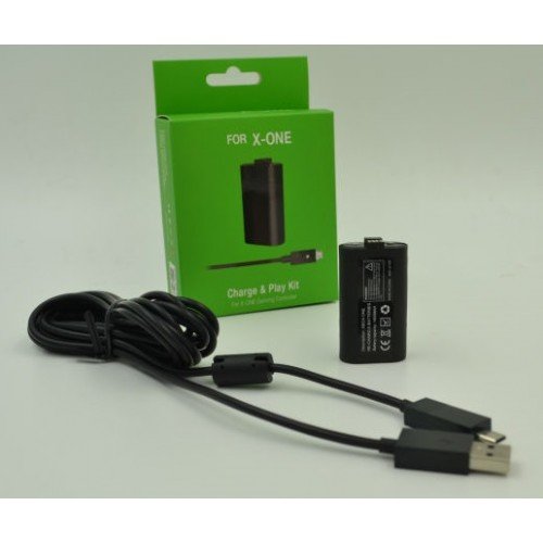 Bateria e Cabo Recarga USB para Controle Sem Fio Xbox One