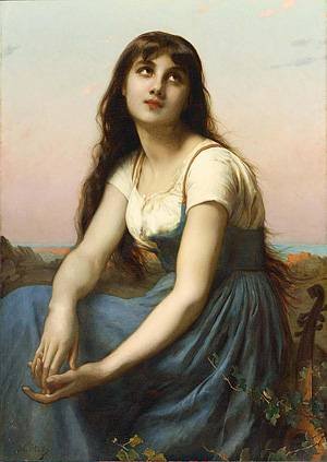 Peinture à l'huile A Young Beauty Piot pour raviver un mur vide tableau classique 12x16