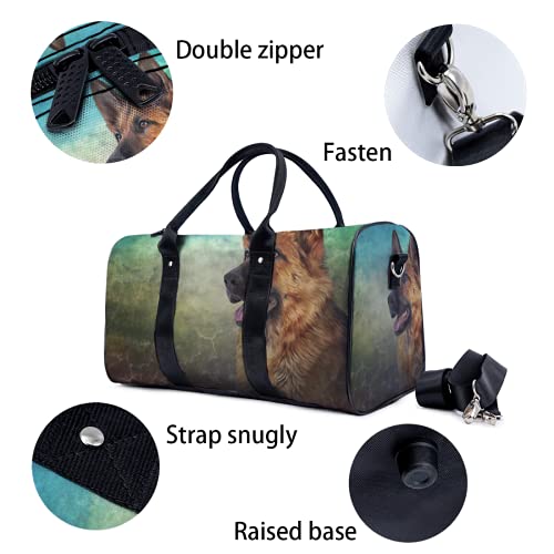 Duitse herder Portret Duffel Bag Reizen Yoga Camping Gym Schoudertassen Sport Handtas Lichtgewicht Canvas Tote Bag… - Image 5