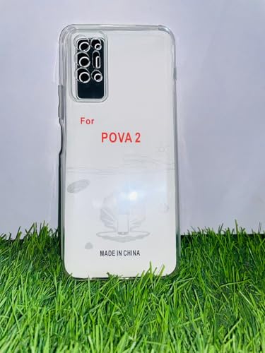 Image of COVERBLACK Soft Rubber Back Cover Compatible Model for Tecno LE7 / POVA 2 - Transparent