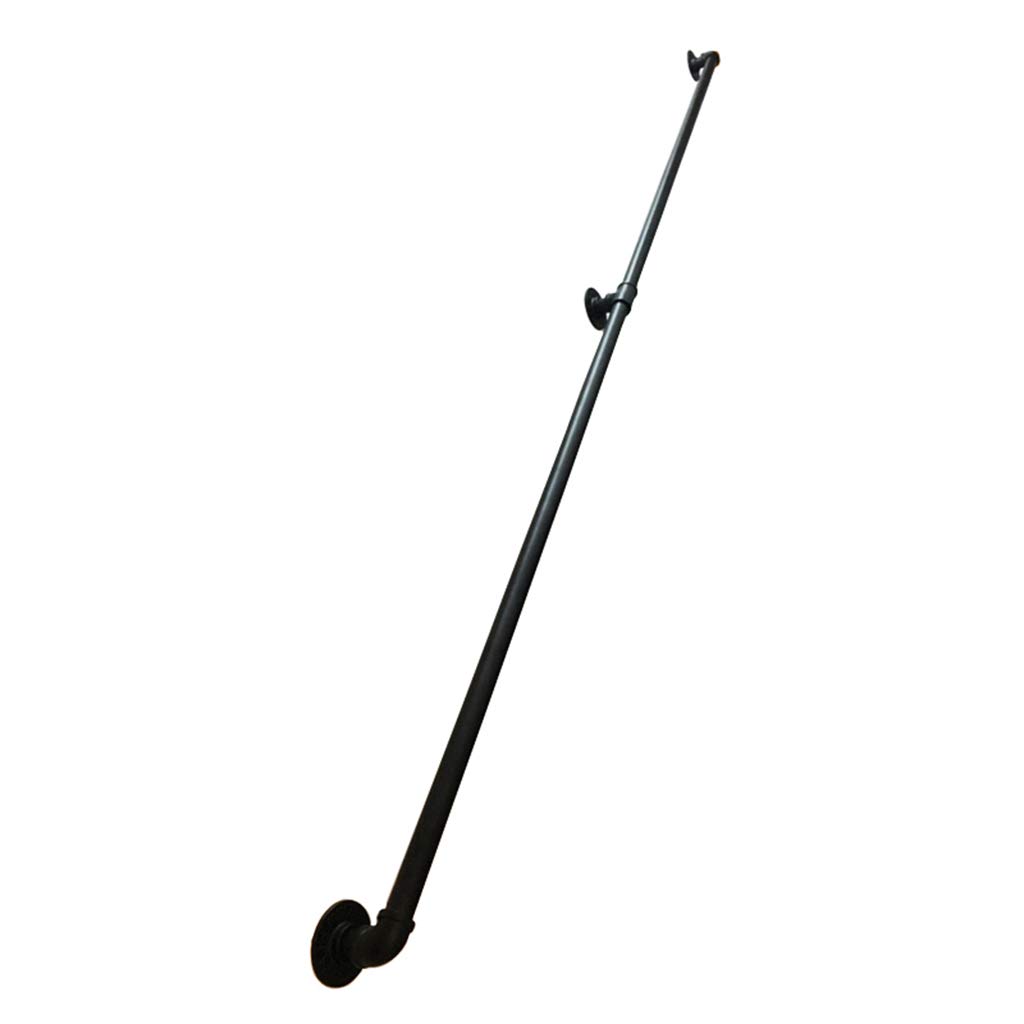 Handrail -Complete Kit. Anti-Slip Stair Rail, Home Kindergarten Old Man Indoor Villa Loft Hospital Access Satin Black Corridor Decking Railings