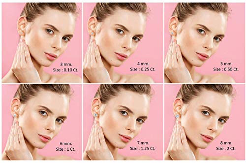 Spiritlele Cubic Zirconia Pearl Ball Stud Earrings Set 3-8mm Assorted CZ Stud Earrings for Women4