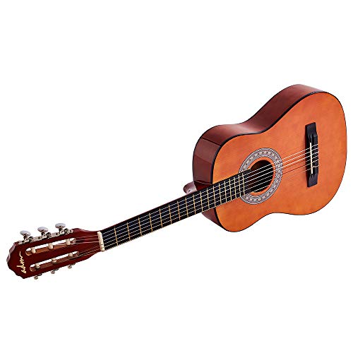 ADM Beginner Classical Guitar 1/2 size 34 Inch Nylon Strings Wooden Guitar, Sunset