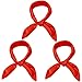 Geyoga 3 Pieces Halloween Satin Square Scarf Women Solid Color Neck Head Scarves Neckerchief for Women Girls(Red)