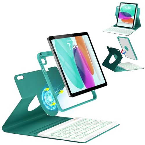 Image of Keyboard Case for iPad 10th Generation 2022 & A16 11th Generation 2025, 10.9 /11 Inch Detachable Wireless Keyboard Cover with Pencil Holder, 360 Rotatable, Folio Protective Case for iPad 11th /10th Gen