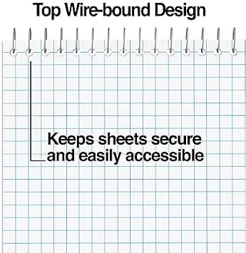 STAPLES Steno Pads, 6 x 9, Graph Ruled, Cardstock Cover, 80 Sheets/Pad, 6Pack