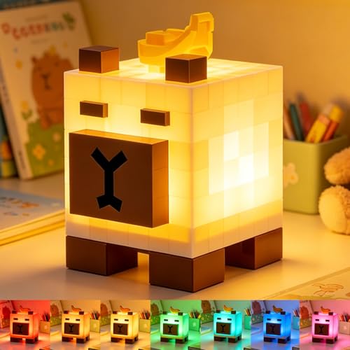 Lámpara de noche capibara para niños con 2 modos y temporizador miniatura 1
