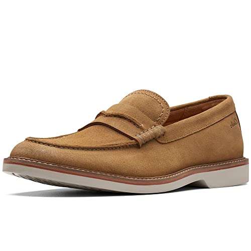 Image of Clarks Mens Atticus Ltslip Dark Sand Suede Loafer