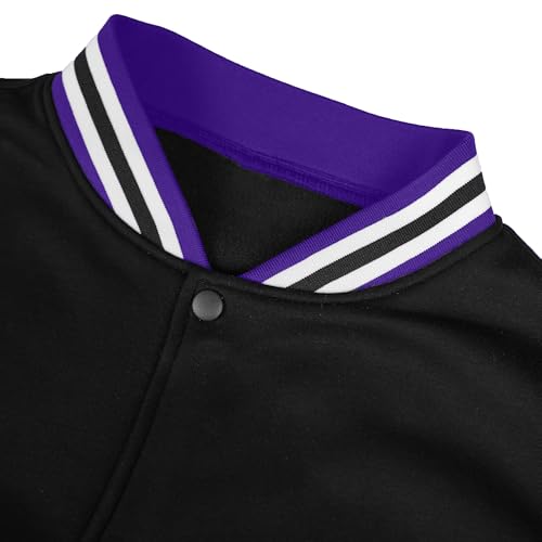 KXK Men’s Fashion Varsity Jacket Causal Cotton Letterman Baseball Bomber Jacket Lightweight Coat4